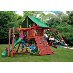 Gorilla Sun Valley II Cedar Wood Swing Set Kit - Redwood (01-0011)