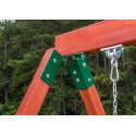 Gorilla Sun Climber Deluxe Cedar Wood Swing Set Kit  w/ SunbrellaÂ® Canvas Forest Green - Redwood - (01-0042-2)