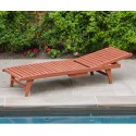 Leisure Season Chaise Lounge With Pull-Out Tray (CL7111) Leisure Season Chaise Lounge With Pull-Out Tray (CL7111)