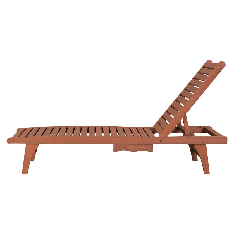 Leisure Season Chaise Lounge With Pull-Out Tray (CL7111)