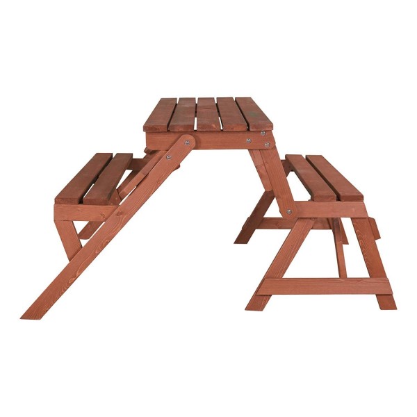 Leisure Season Convertible Wood Picnic Table &amp; Garden 