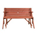 Leisure Season Convertible Wood Picnic Table & Garden Bench Kit (FPTB7104)
