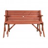 Leisure Season Convertible Wood Picnic Table & Garden Bench Kit (FPTB7104) Leisure Season Convertible Wood Picnic Table & Garden Bench Kit (FPTB7104)