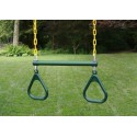 Gorilla Chateau Clubhouse Cedar Wood Swing Set Kit w/ Amber Posts and Deluxe Green Vinyl Canopy - Amber (01-0035-AP-1)