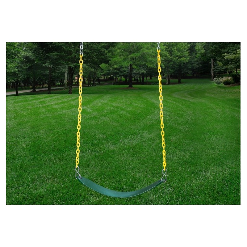 Gorilla Chateau Clubhouse Swing Set w/ Amber Posts and and SunbrellaÂ® Canvas Forest Green Canopy - Amber (01-0035-AP-2)