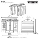 Lifetime 10' x 8' Garden Shed Kit - Double Doors (60001)