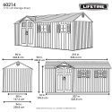 Lifetime 17.5x8 Plastic Storage Shed Kit w/ Floor (60214)