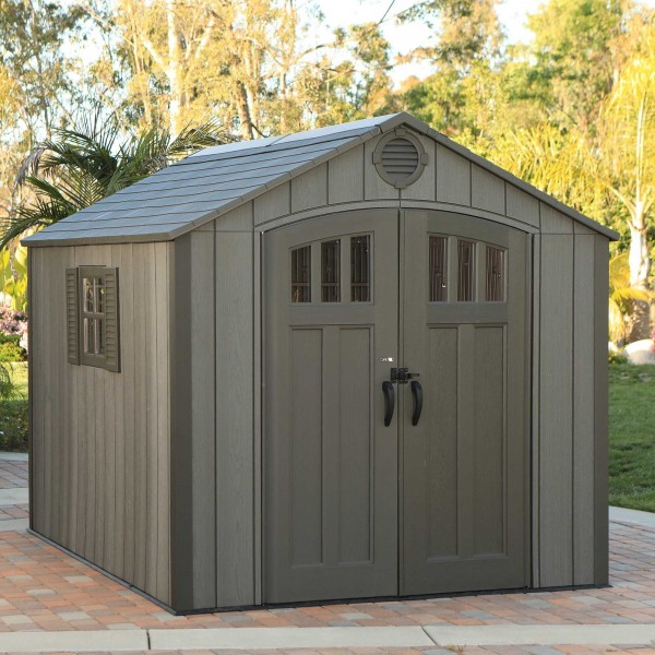 lifetime 8x10 shed kit - rough cut roof brown 60211a