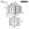 Lifetime 8x10 Outdoor Storage Shed Kit w/ Vertical Siding - Roof Brown (60211U)