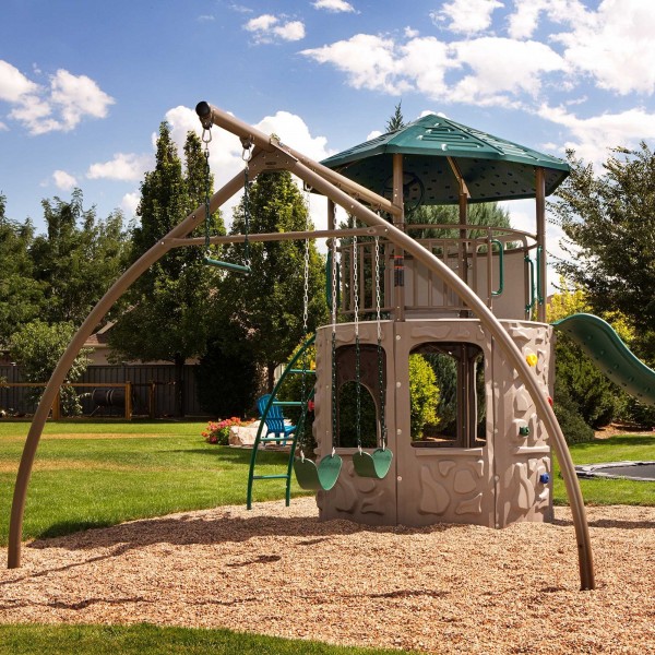 Lifetime Shipwell Adventure Tower Swing Set Earthtone 290633