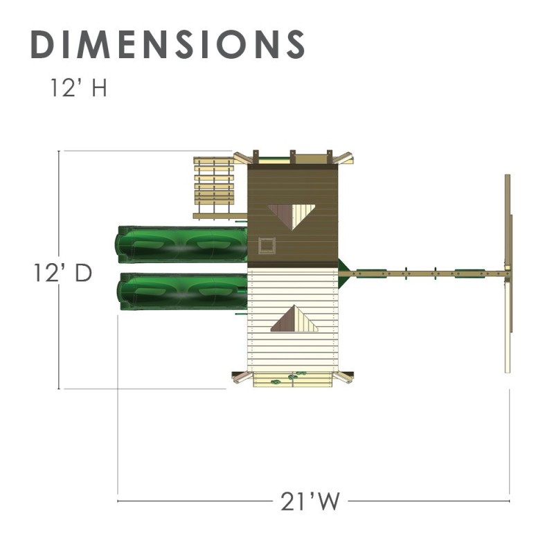 Gorilla Sun Palace Extreme Cedar Swing Set Kit - Redwood (01-0043)