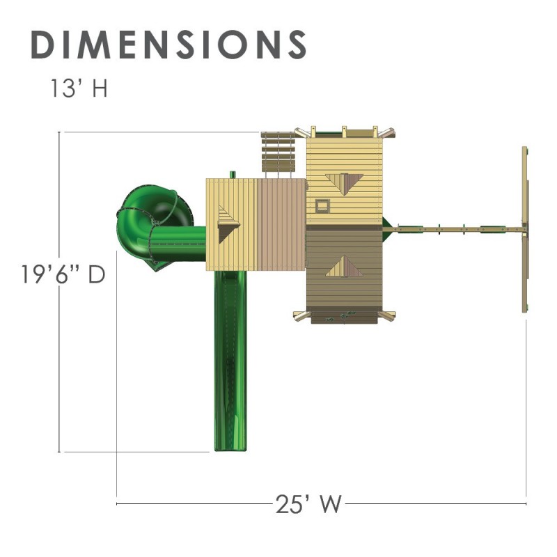 Gorilla Sun Palace Deluxe Cedar Swing Set Kit - Redwood (01-0044)