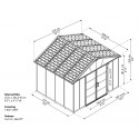 Palram Yukon 11x21 Storage Shed Kit - Gray  (HG9921SGY)