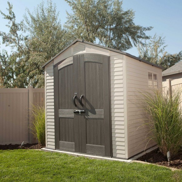 Lifetime 7x7 Plastic Storage Shed Kit - 2 Windows (60042)