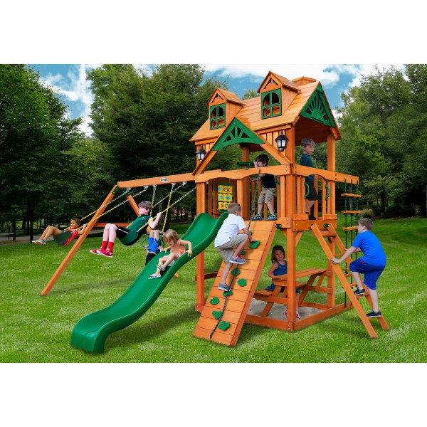 leisure time products malibu cedar swing set