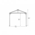 Palram 10x14 Martinique Rectangle Garden Gazebo Kit (HG9170)