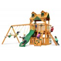 Gorilla Malibu Clubhouse Cedar Wood Swing Set Kit w/ Amber Posts - Amber (01-0072-AP)