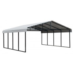 Arrow Steel 20x20x7 DIY Carport Kit - Eggshell (CPH202007)