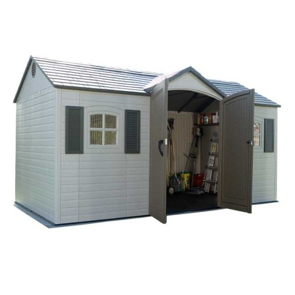 Lifetime 15x8 Plastic Garden Storage Shed Kit w/ Floor (6446)