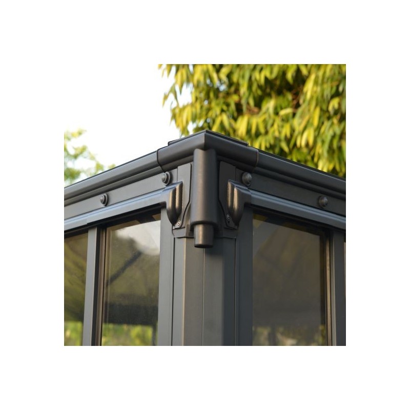 Palram 10x14 Ledro Enclosed Gazebo Kit - Gray/Bronze (HG9189)