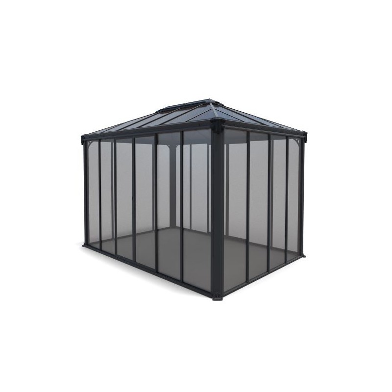Palram 10x14 Ledro Enclosed Gazebo Kit - Gray/Bronze (HG9189)