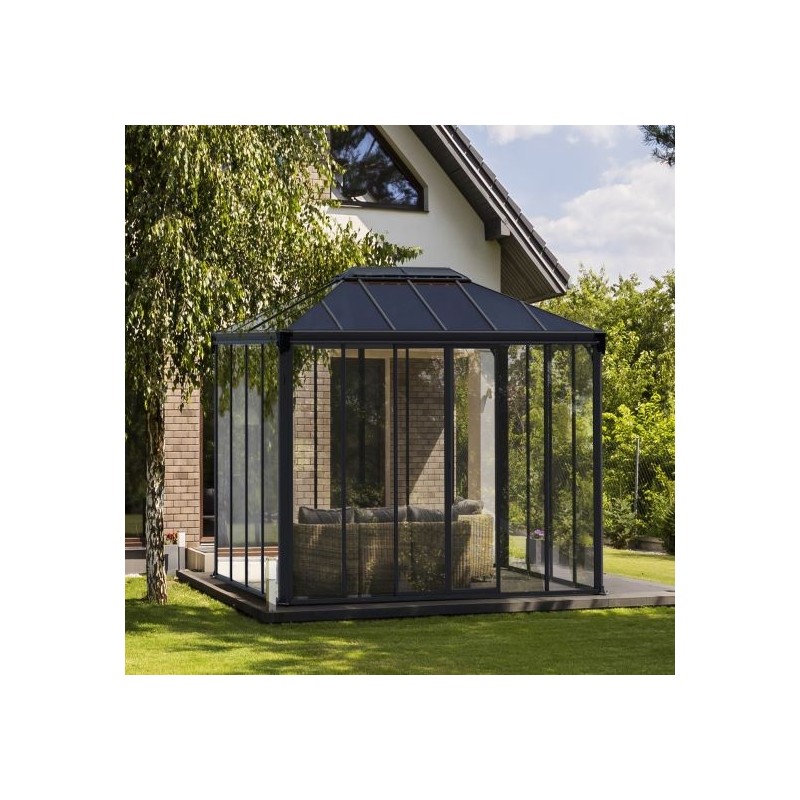 Palram 10x14 Ledro Enclosed Gazebo Kit - Gray/Bronze (HG9189)