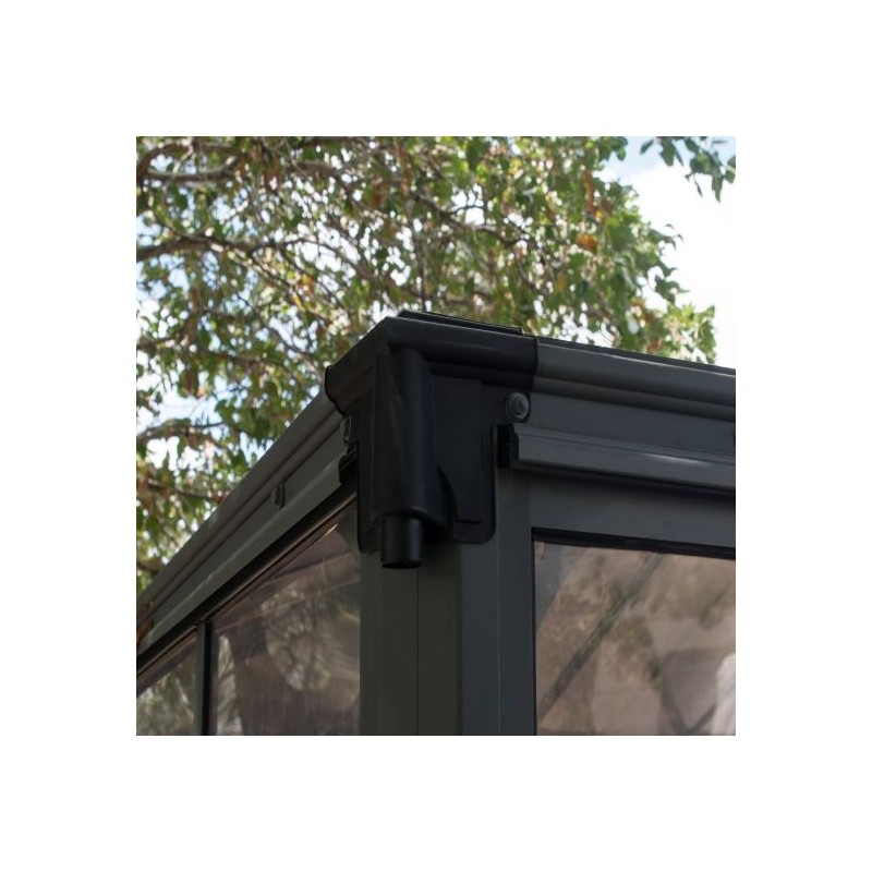 Palram 10x14 Ledro Enclosed Gazebo Kit - Gray/Bronze (HG9189)