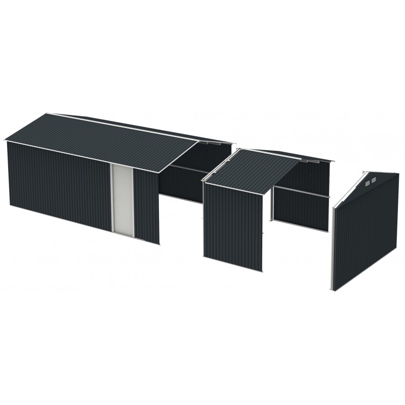 Duramax 6' Metal Storage Shed Extension - Dark Gray  (54951)