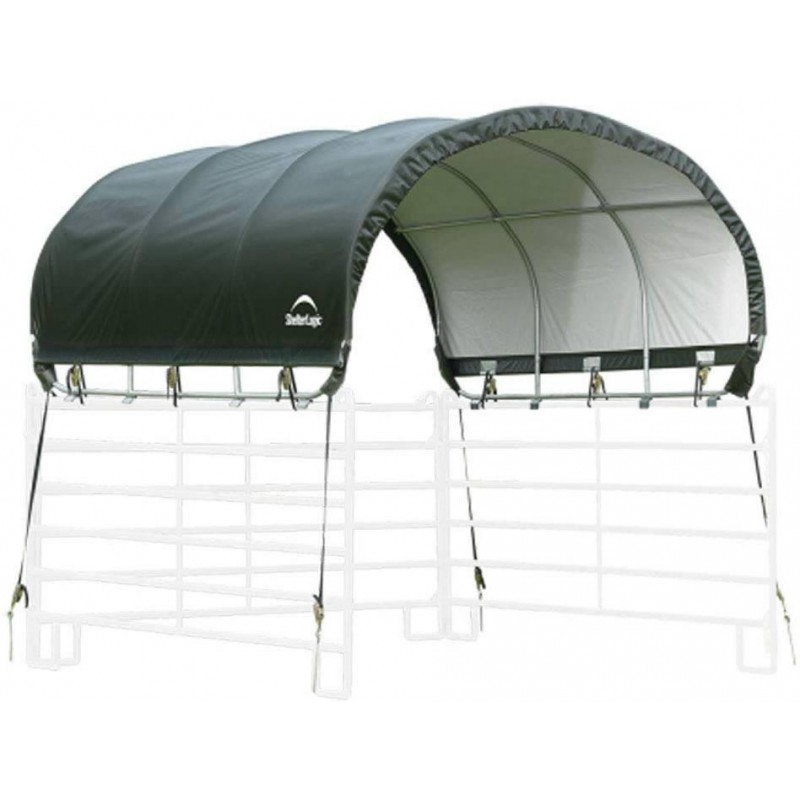 ShelterLogic 10x10 Corral Shelter Livestock Shade Kit - Green (51530)