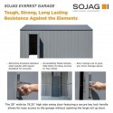 Sojag 12x25 Everest Garage Kit - Charcoal (GRC1225)