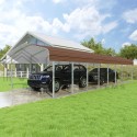 VersaTube 12x38x7 Steel Trusses & Panels Carport Kit (CM012380070)