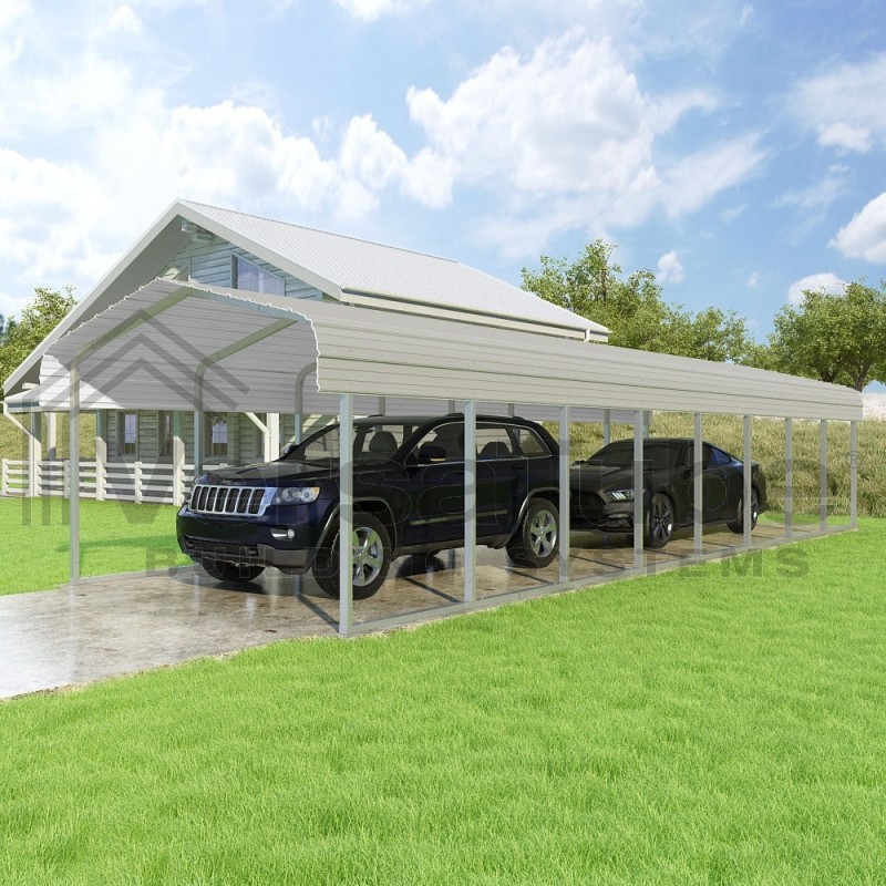 VersaTube 12x38x7 Steel Trusses & Panels Carport Kit (CM012380070)