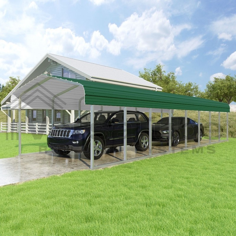 VersaTube 12x38x7 Steel Trusses & Panels Carport Kit (CM012380070)