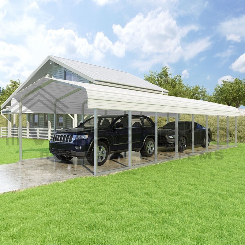 VersaTube 12x38x7 Steel Trusses & Panels Carport Kit (CM012380070)