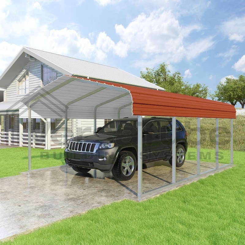 VersaTube 14x20x7 Steel Trusses & Panels Carport Kit (CM014200070)