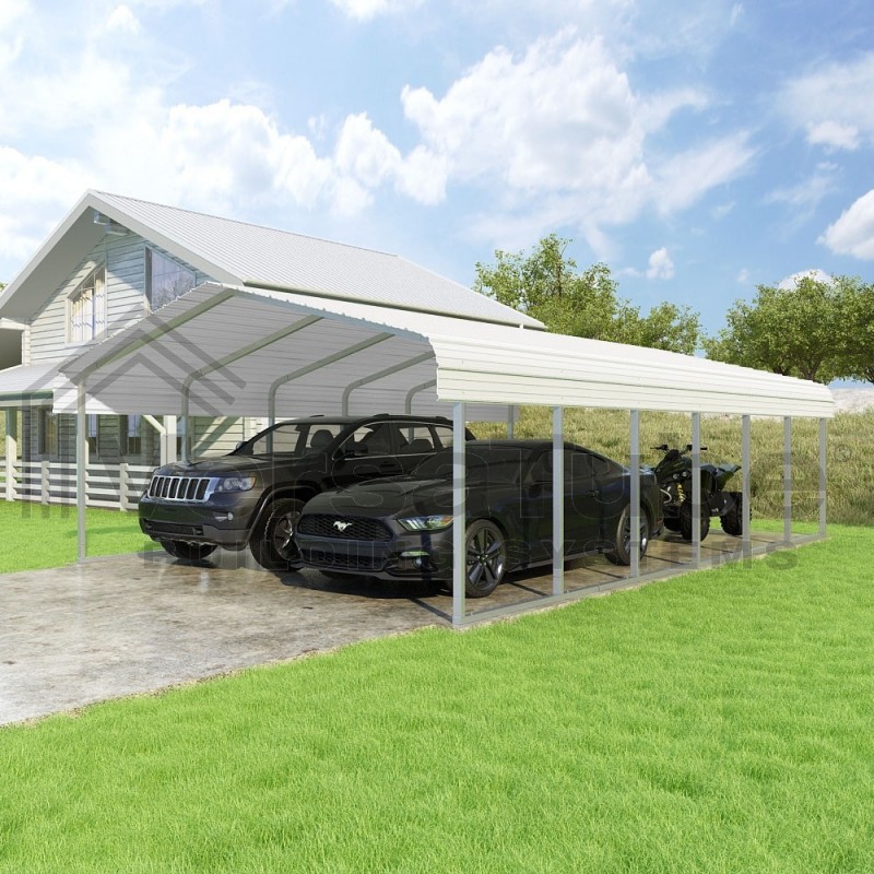 VersaTube 18x20x7 Steel Trusses & Panels Carport Kit (CM018200070)