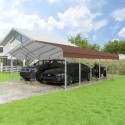 VersaTube 18x29x7 Steel Trusses & Panels Carport Kit (CM018290070)