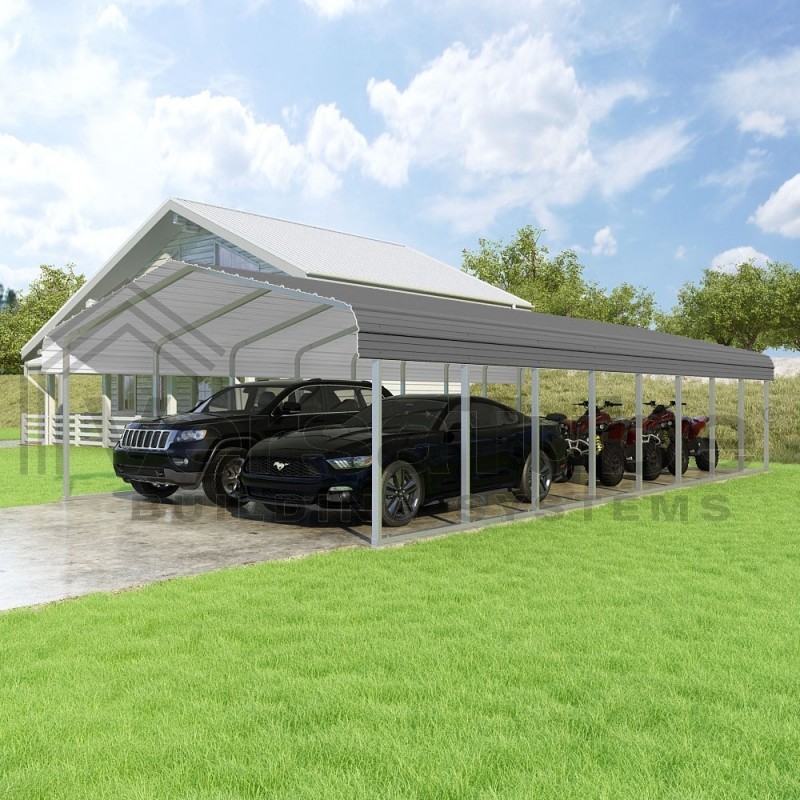 VersaTube 18x38x7 Steel Trusses & Panels Carport Kit (CM018380070)