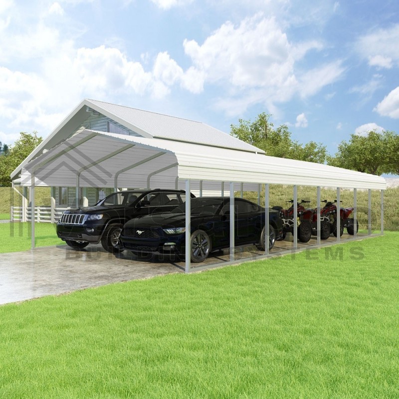 VersaTube 18x38x7 Steel Trusses & Panels Carport Kit (CM018380070)