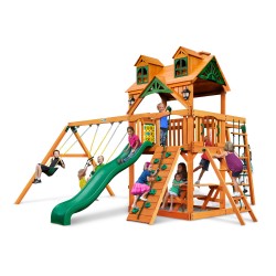 Gorilla Malibu Navigator Cedar Swing Set Kit w/ Amber Posts - Amber (01-0074-AP)