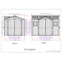 DuraMax 10.5x8 Apex Pro Vinyl Resin Storage Shed Kit w/ Double Doors (40116)