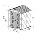 Palram 6x5 Skylight Storage Shed Kit - Gray (HG9605GY)