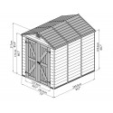 Palram 6x8 Skylight Storage Shed Kit - Gray (HG9608GY)