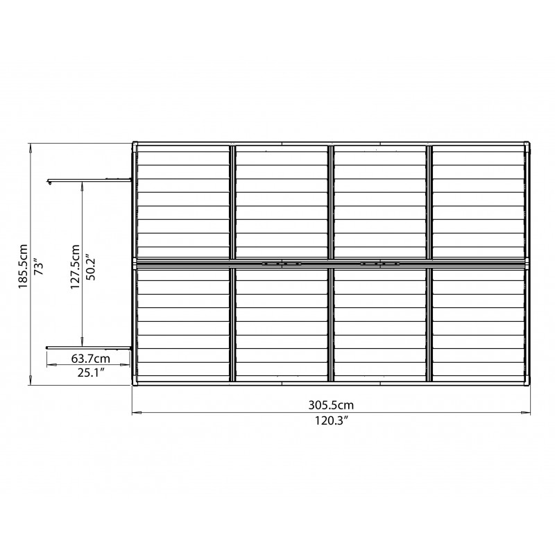 Palram 6x10 Skylight Storage Shed Kit - Gray (HG9610GY)