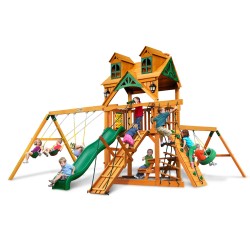 Gorilla Malibu Frontier Cedar Wood Swing Set Kit w/ Amber Posts - Amber (01-0075-AP)