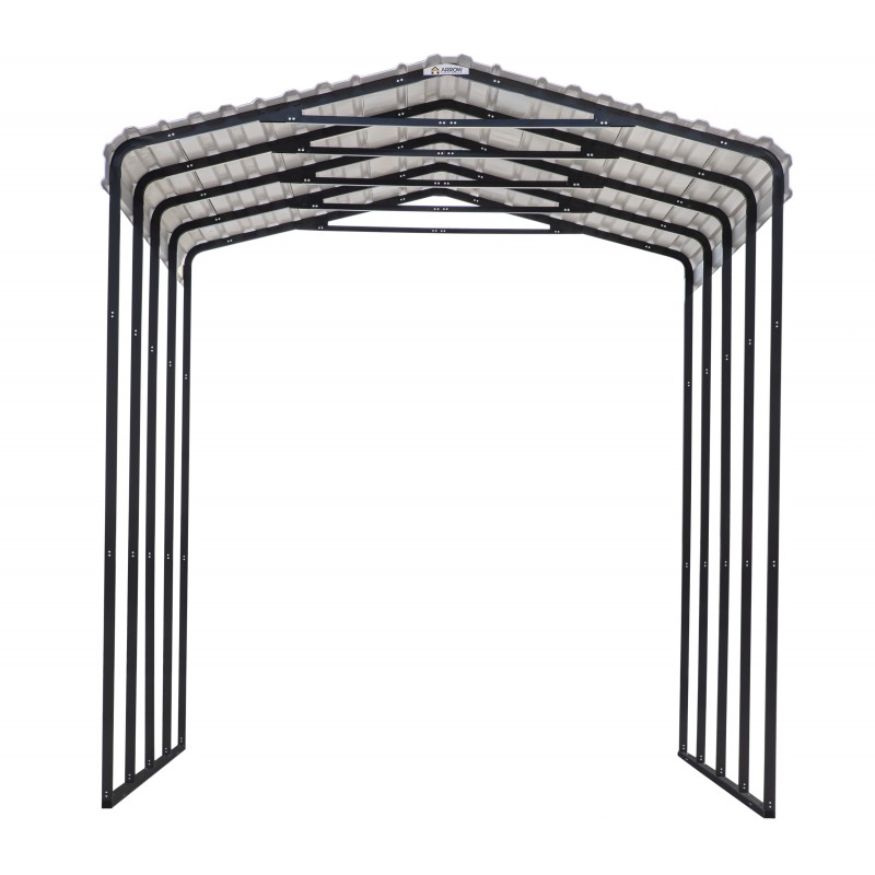 Arrow 14x20x14 Steel DIY Carport Kit - Eggshell (CPH142014)