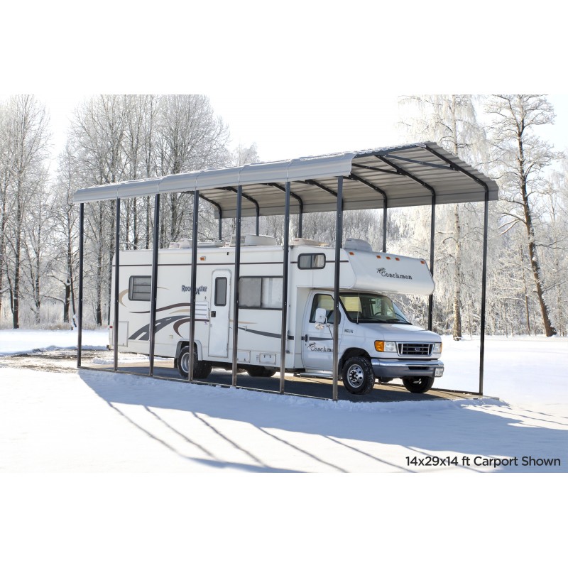 Arrow 14x42x14 DIY RV Carport Kit - Eggshell (CPH144214)