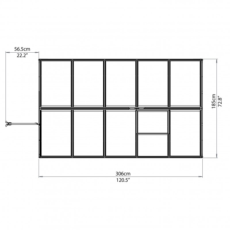 Palram Mythos 6x10 Greenhouse - Green  (HG5010G)
