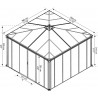 Palram Ledro 10x10 Steel Enclosed Gazebo Kit w/ Screen Doors - Gray (HG9191) Palram Ledro 10x10 Steel Enclosed Gazebo Kit w/ Screen Doors - Gray (HG9191)