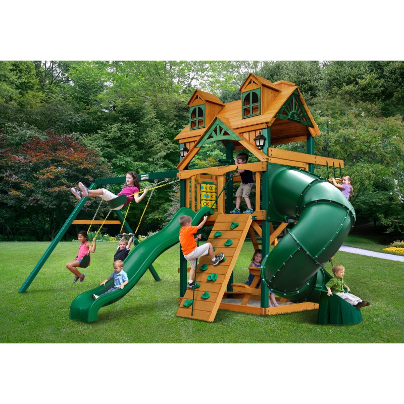 leisure time products malibu cedar swing set